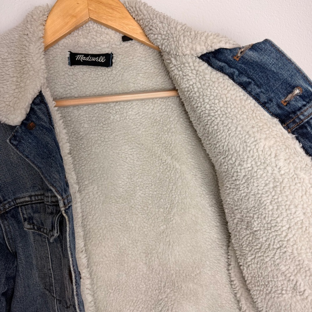 Madewell Men’s Sherpa Classic Jean Jacket Medium - Picture 11 of 16